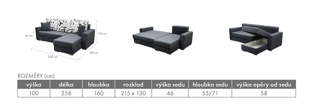 rohová sedací souprava LADA
